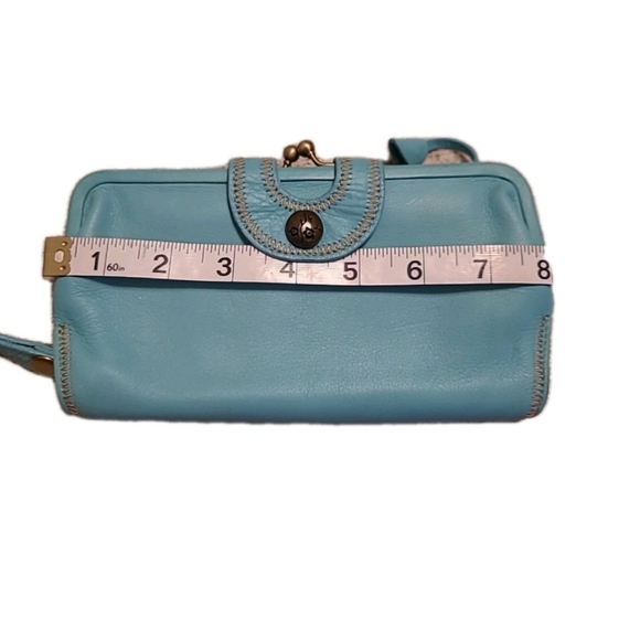 Lucky Brand Vintage Teal Leather Purse Wallet/Wristlet Butter-Soft Leather EUC - Picture 11 of 12